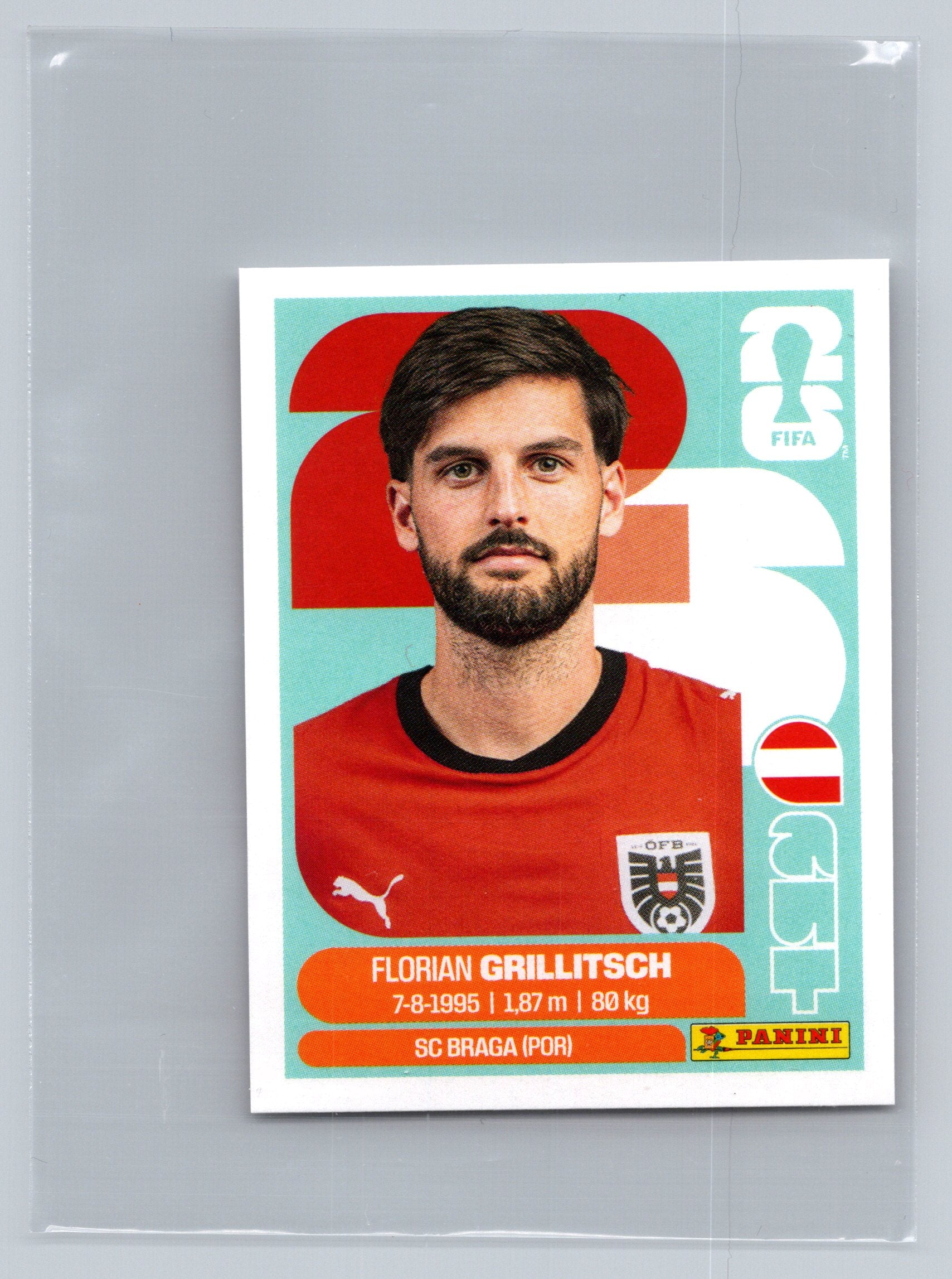 2026 Panini FIFA World Cup Stickers #AUT14 Florian Grillitsch