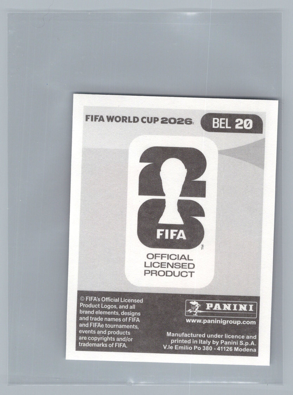 2026 Panini FIFA World Cup Stickers #BEL20 Romelu Lukaku