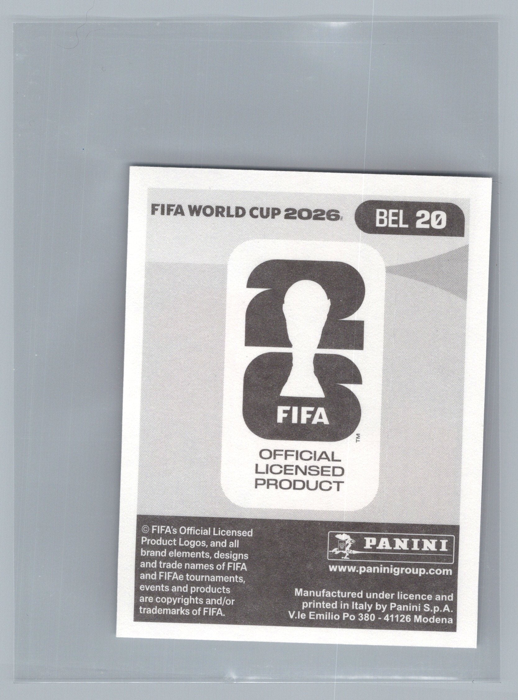 2026 Panini FIFA World Cup Stickers #BEL20 Romelu Lukaku