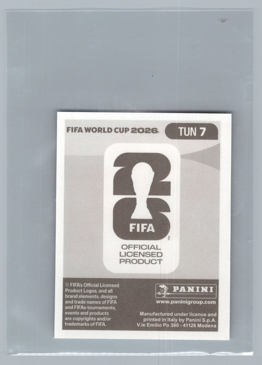 2026 Panini FIFA World Cup Stickers ("Printed in Italy" Back)* #TUN7 Ali Abdi
