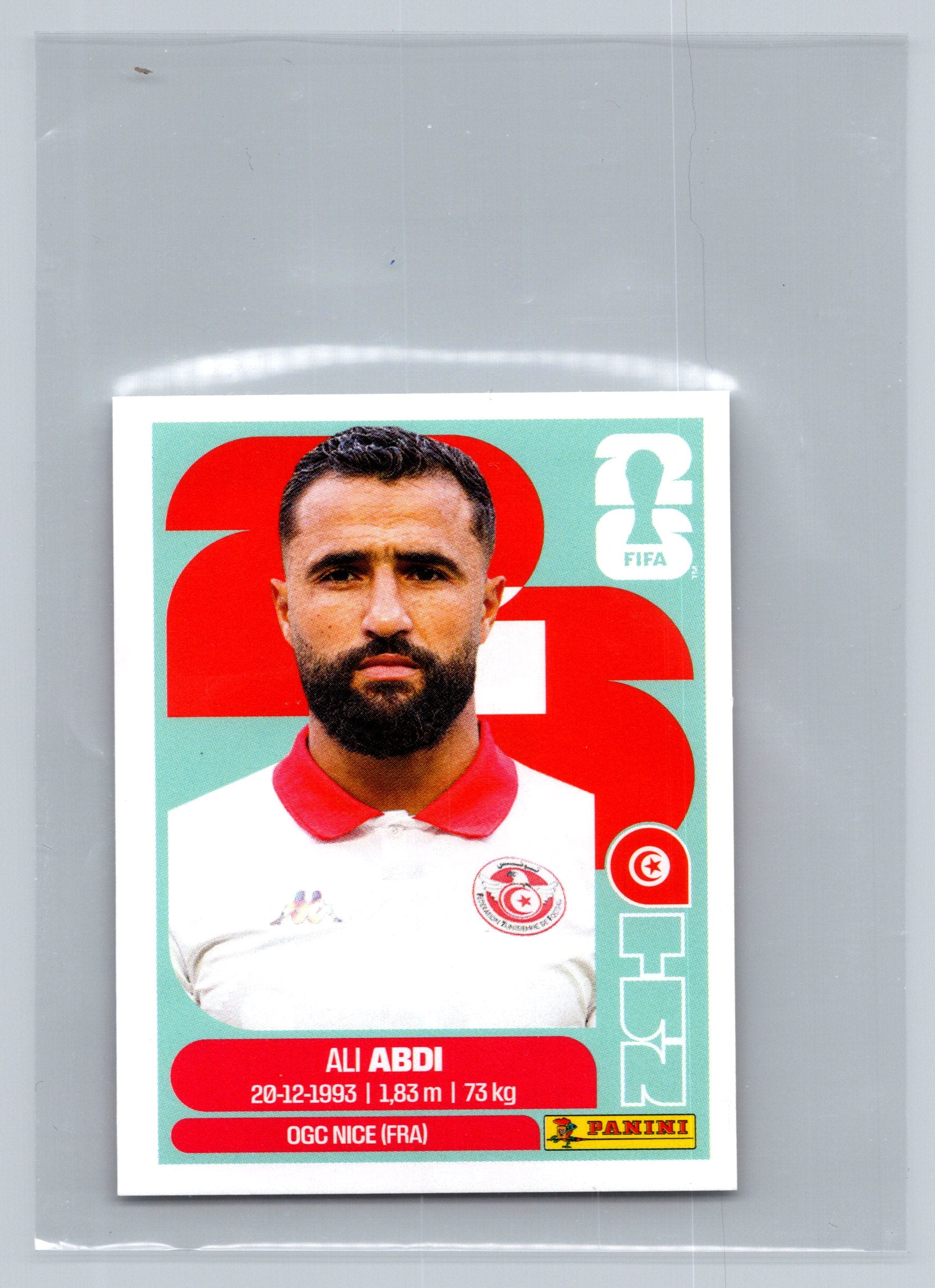 2026 Panini FIFA World Cup Stickers ("Printed in Italy" Back)* #TUN7 Ali Abdi