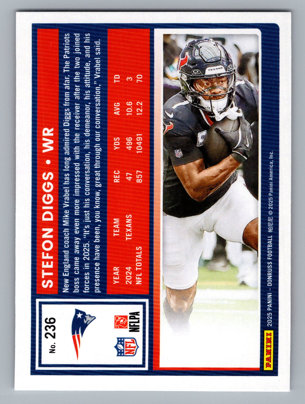 2025 Donruss #236 Stefon Diggs