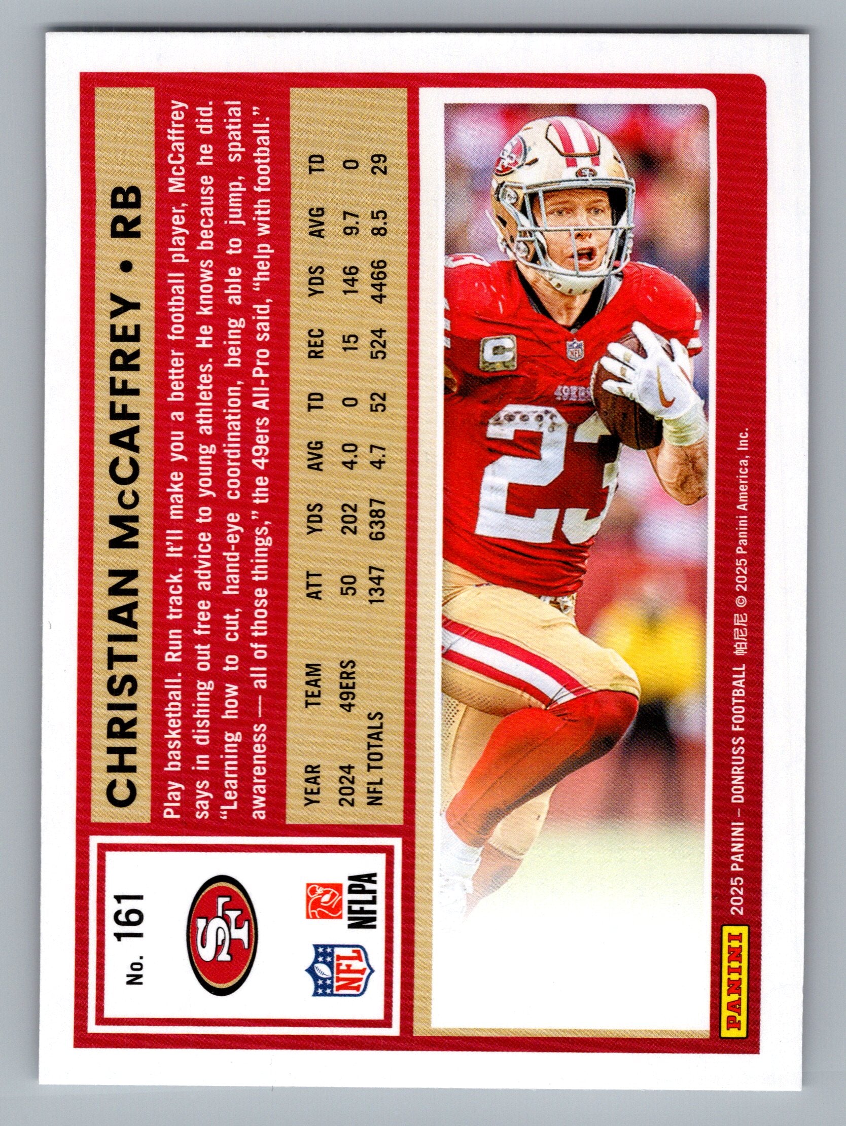 2025 Donruss #161 Christian McCaffrey