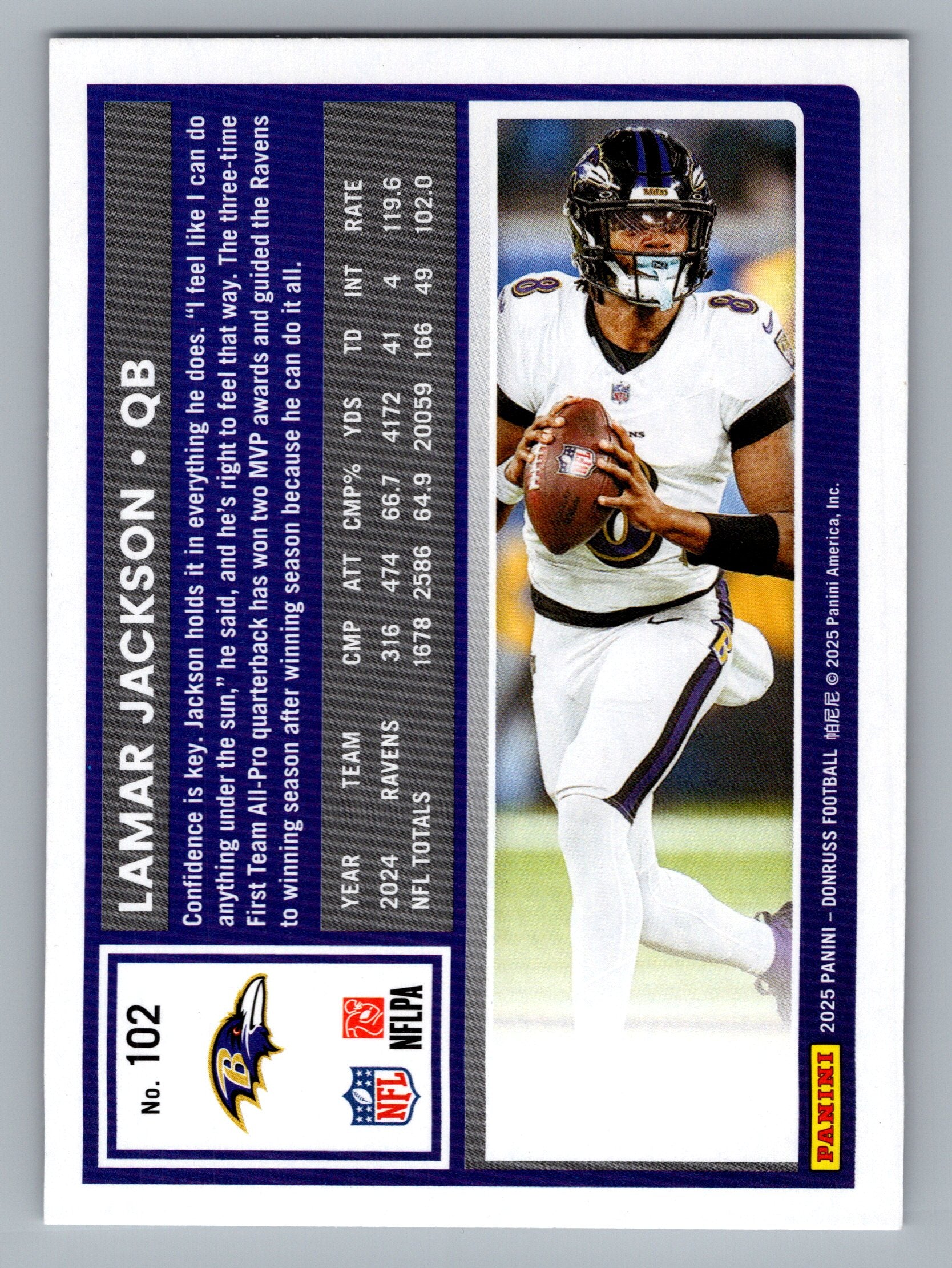 2025 Donruss #102 Lamar Jackson