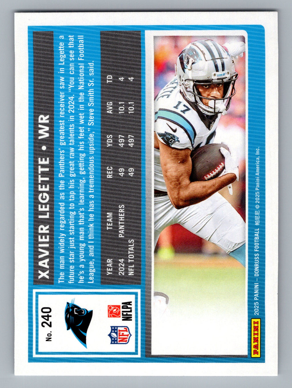 2025 Donruss #240 Xavier Legette