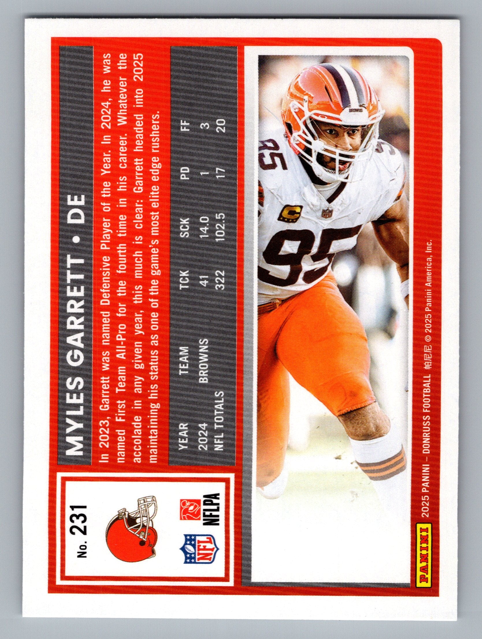 2025 Donruss #231 Myles Garrett