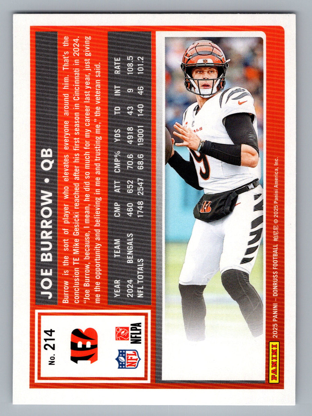 2025 Donruss #214 Joe Burrow