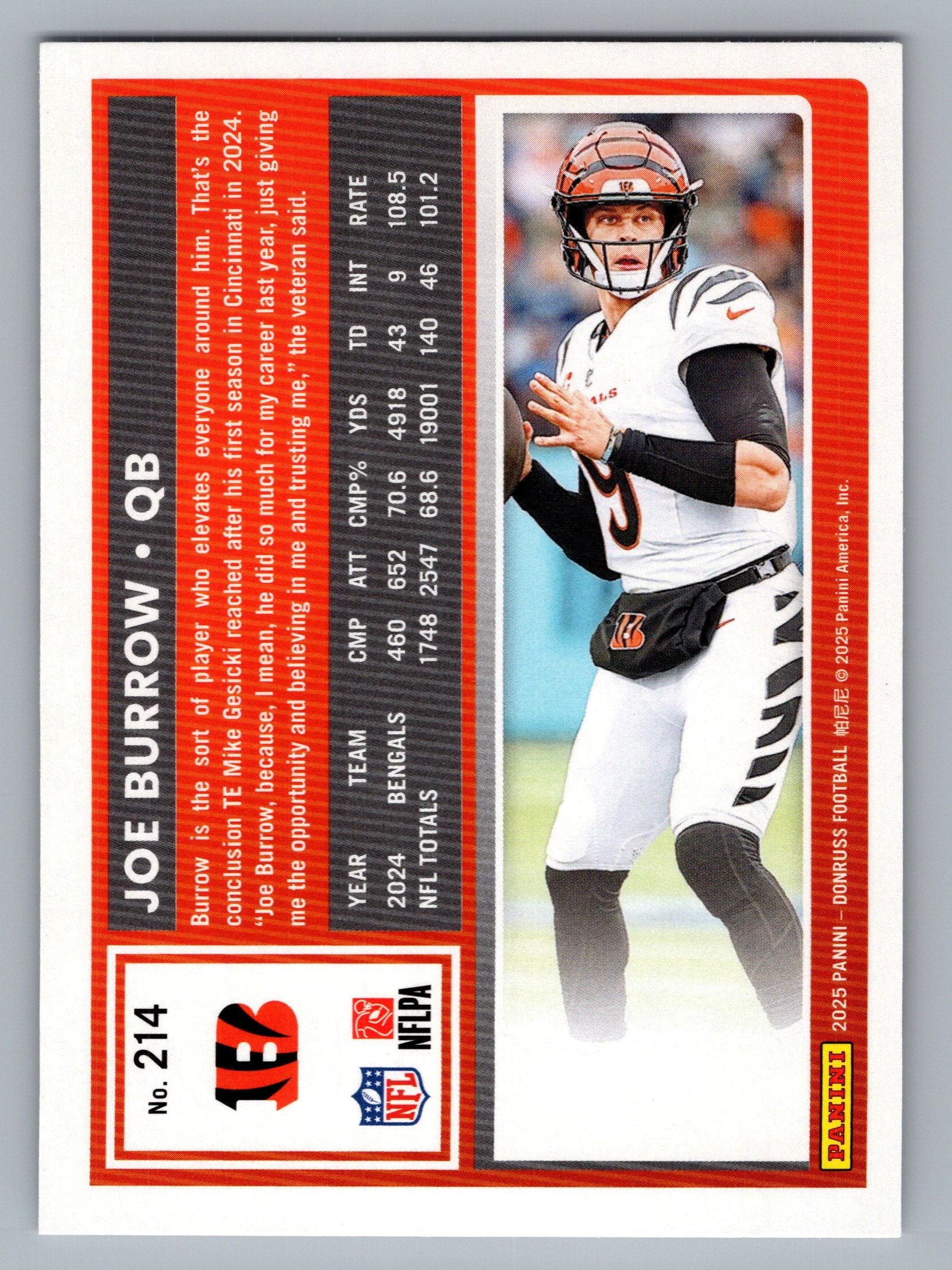 2025 Donruss #214 Joe Burrow
