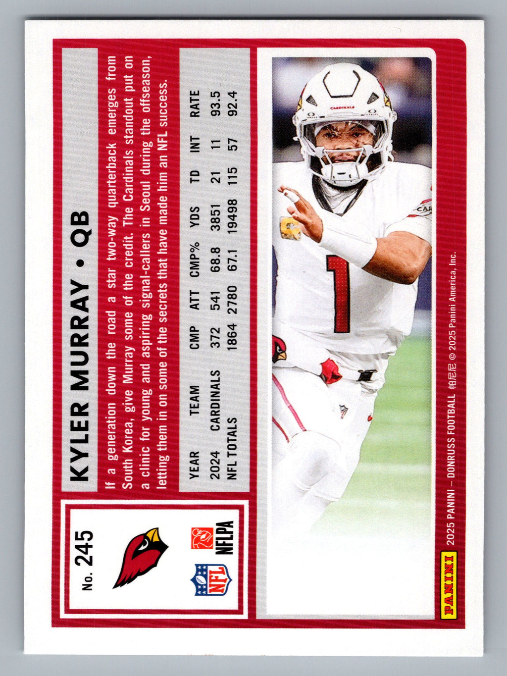2025 Donruss #245 Kyler Murray