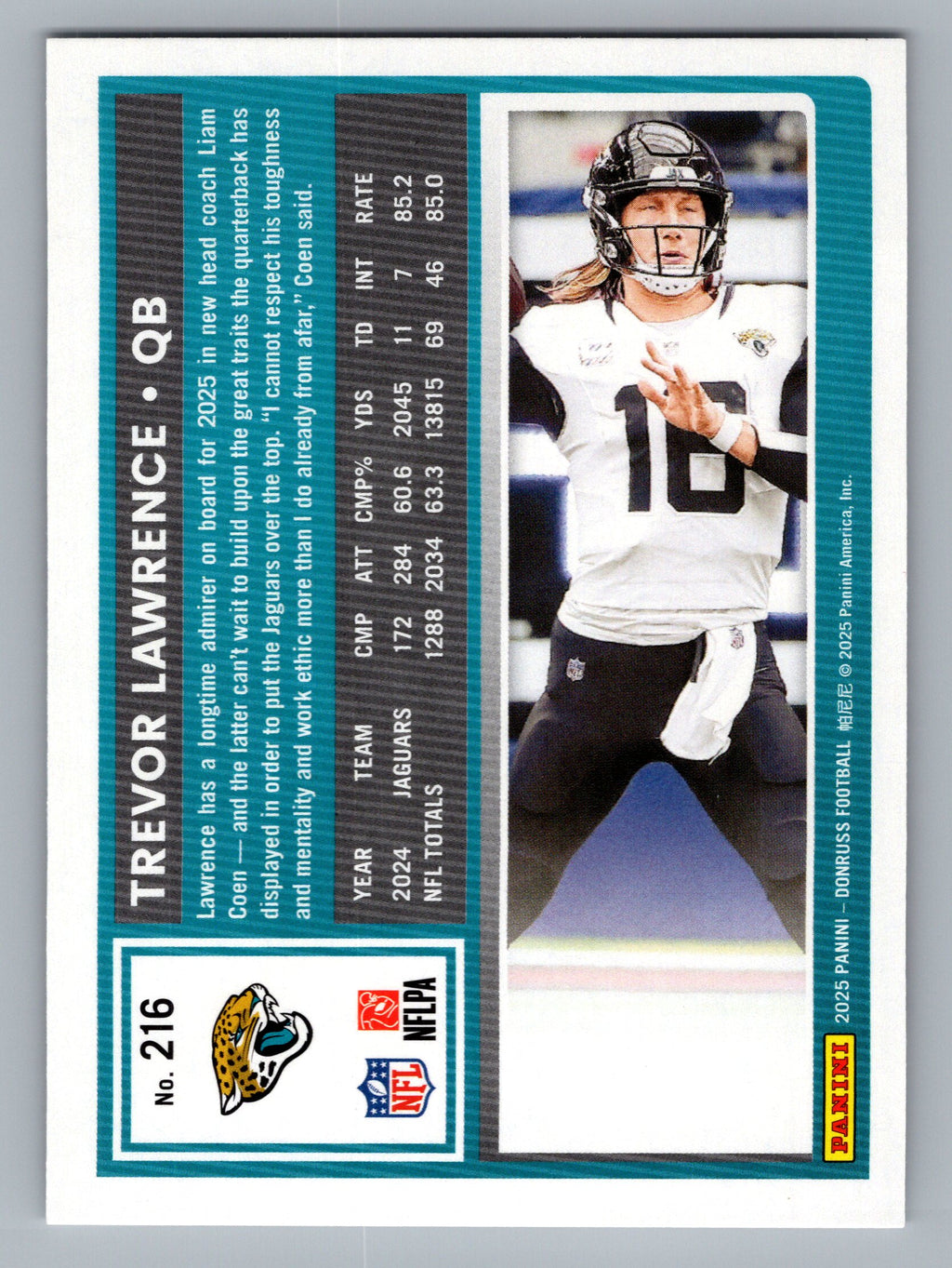 2025 Donruss #216 Trevor Lawrence