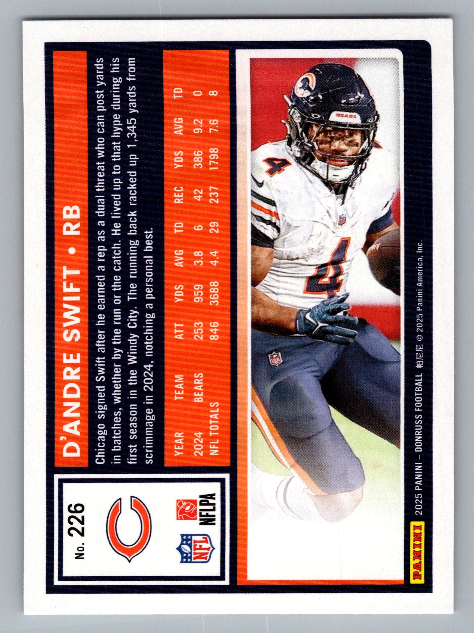 2025 Donruss #226 D’Andre Swift