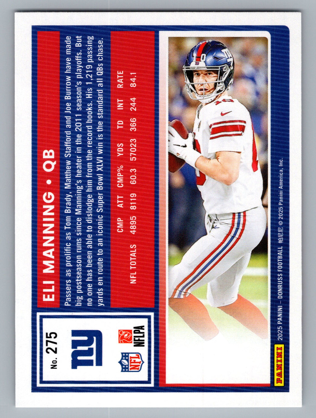 2025 Donruss #275 Eli Manning