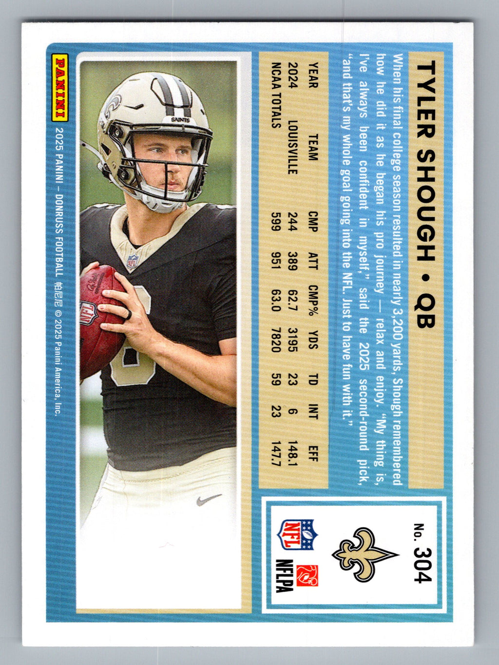 2025 Donruss #304 Tyler Shough
