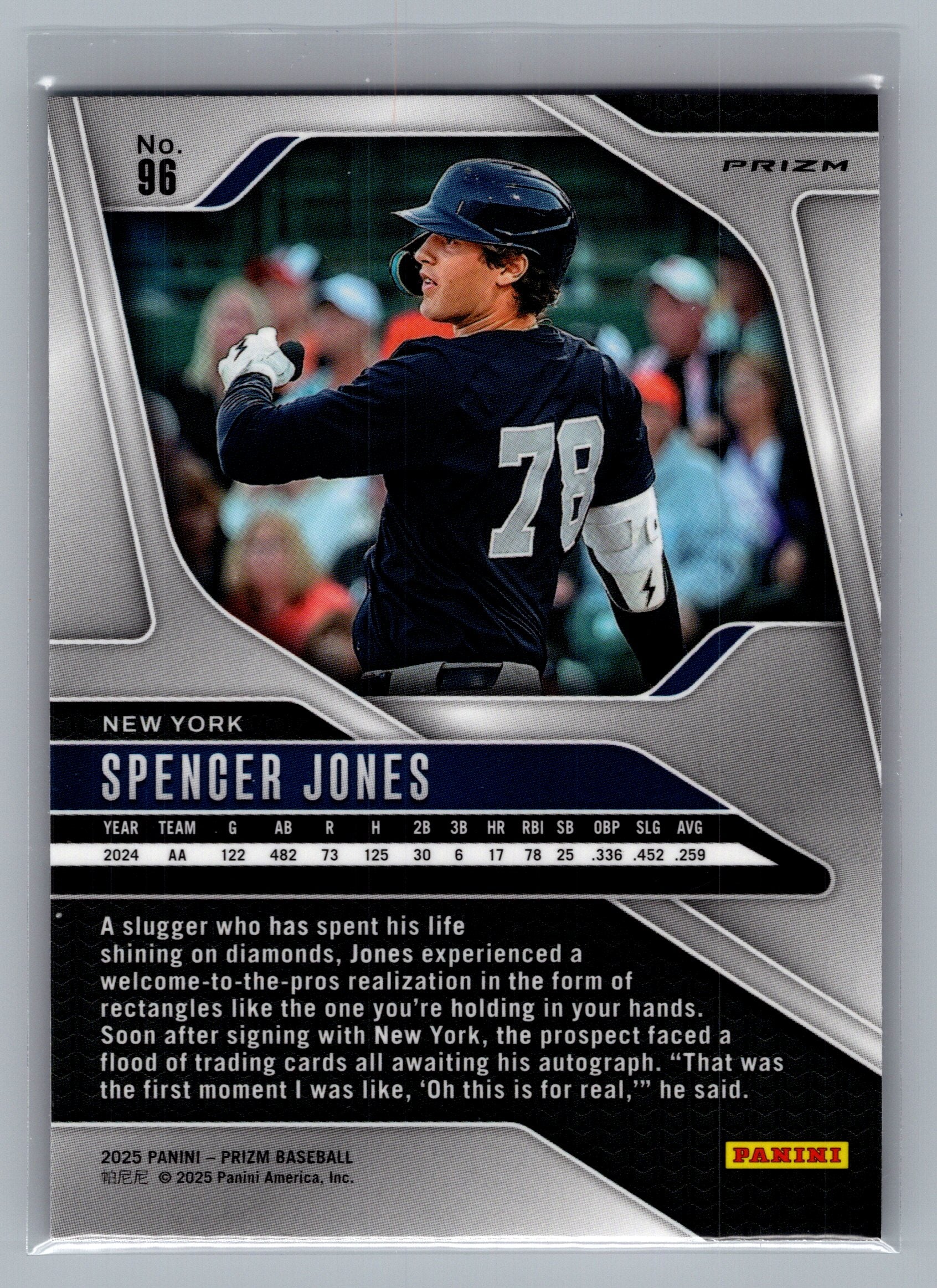 2025 Panini Prizm #96 Spencer Jones Pink Ice Prizms