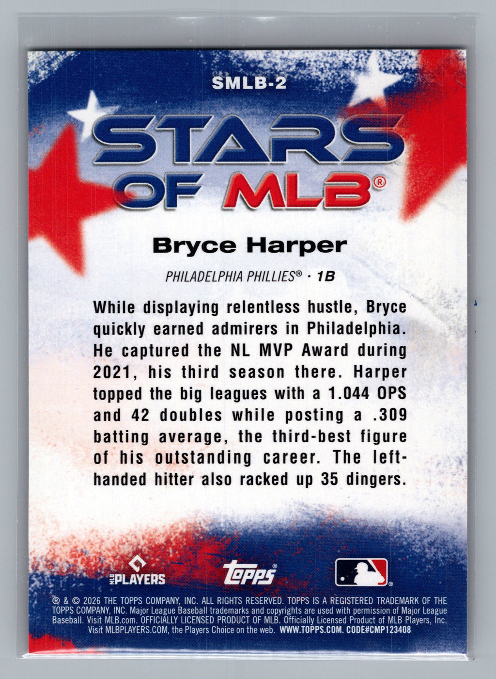 2026 Topps #SMLB-2 Bryce Harper Stars of MLB
