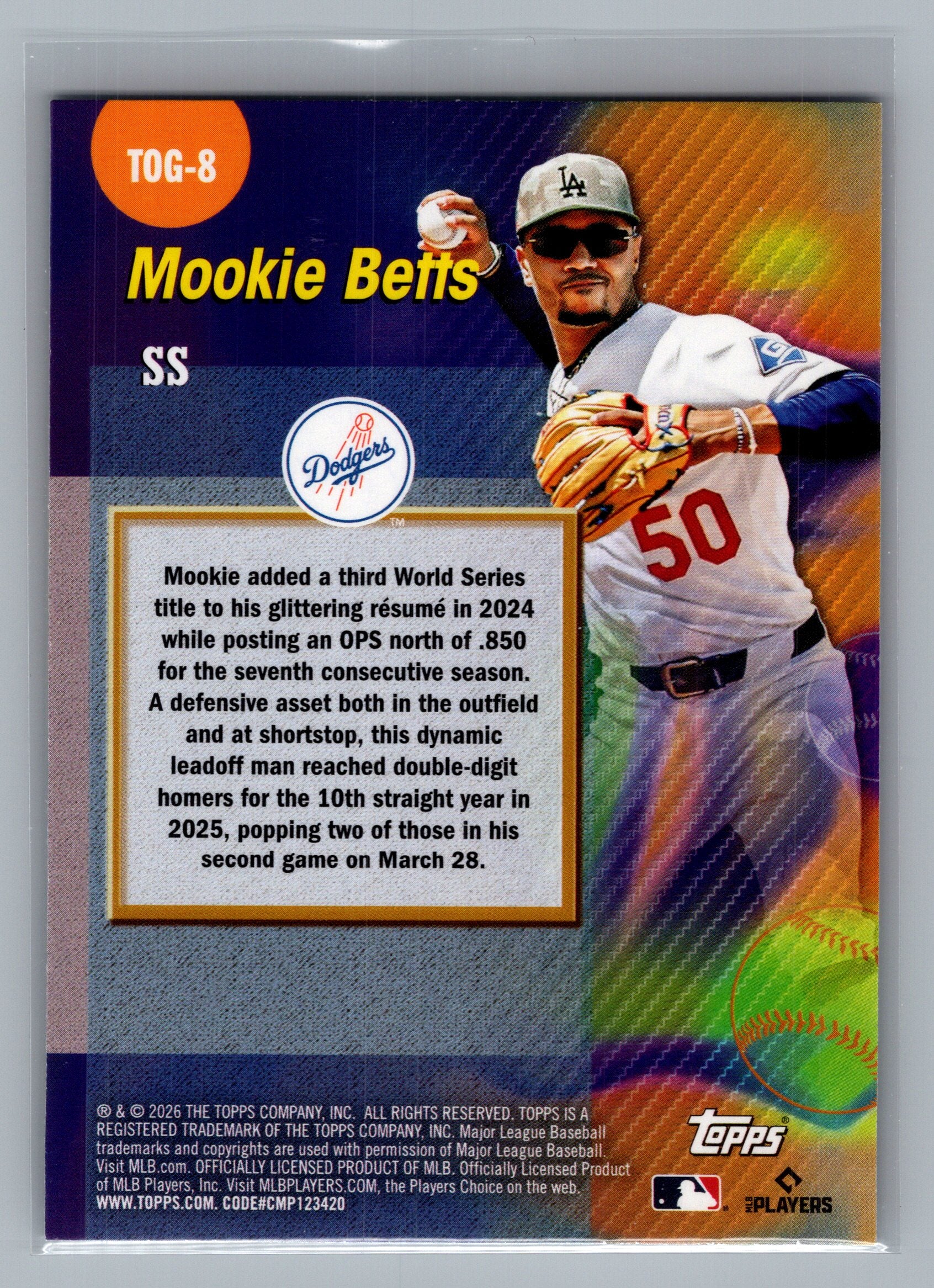 2026 Topps #TOG-8 Mookie Betts Titans of the Game