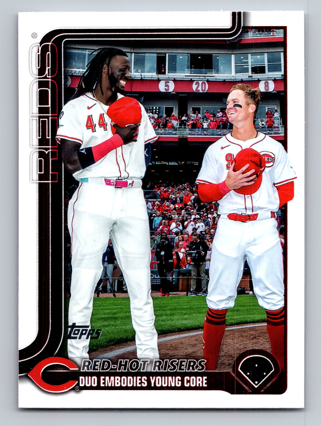 2025 Topps Update #US331 Red-Hot Risers (Elly De La Cruz / Matt McLain)
