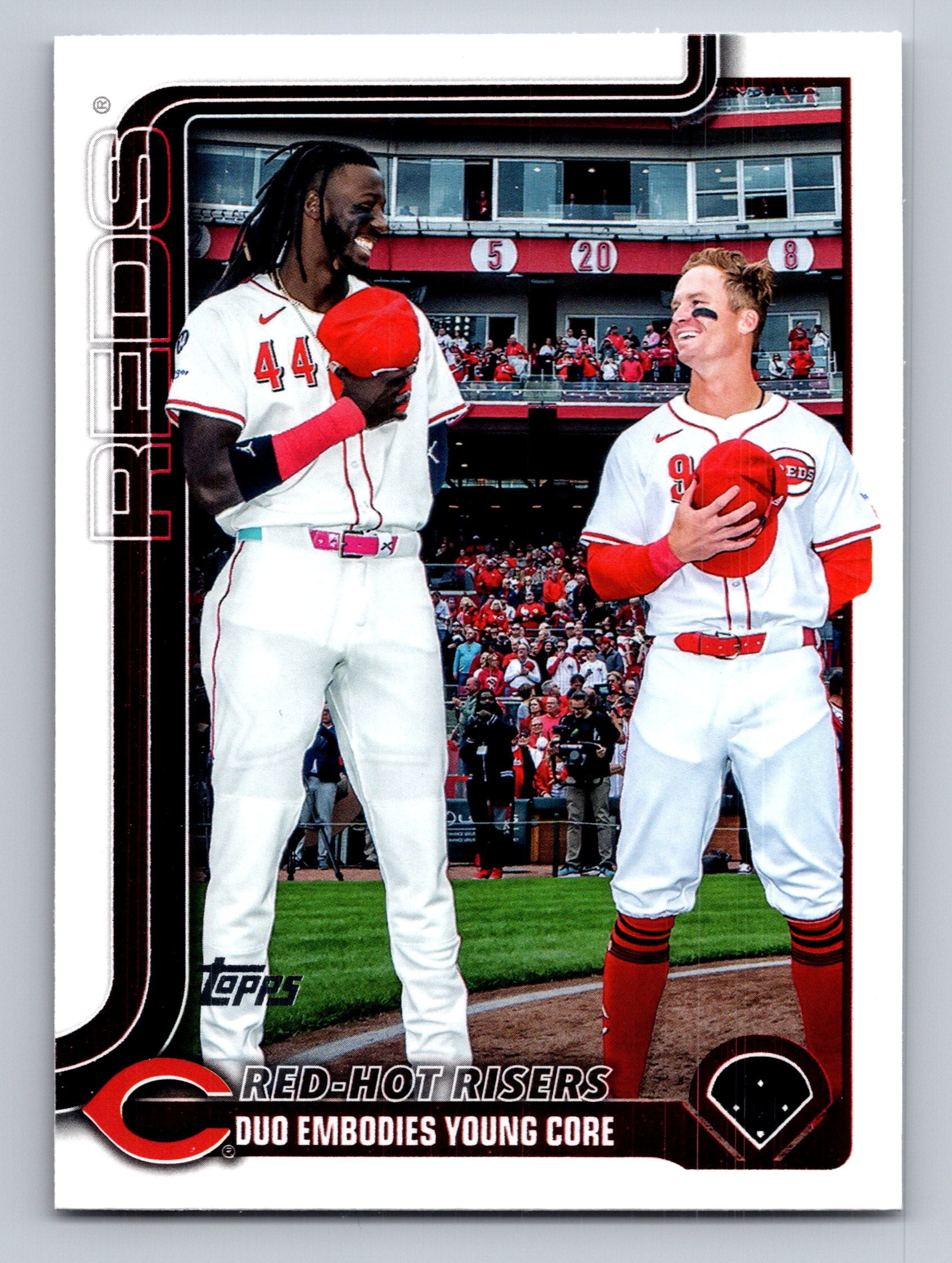 2025 Topps Update #US331 Red-Hot Risers (Elly De La Cruz / Matt McLain)