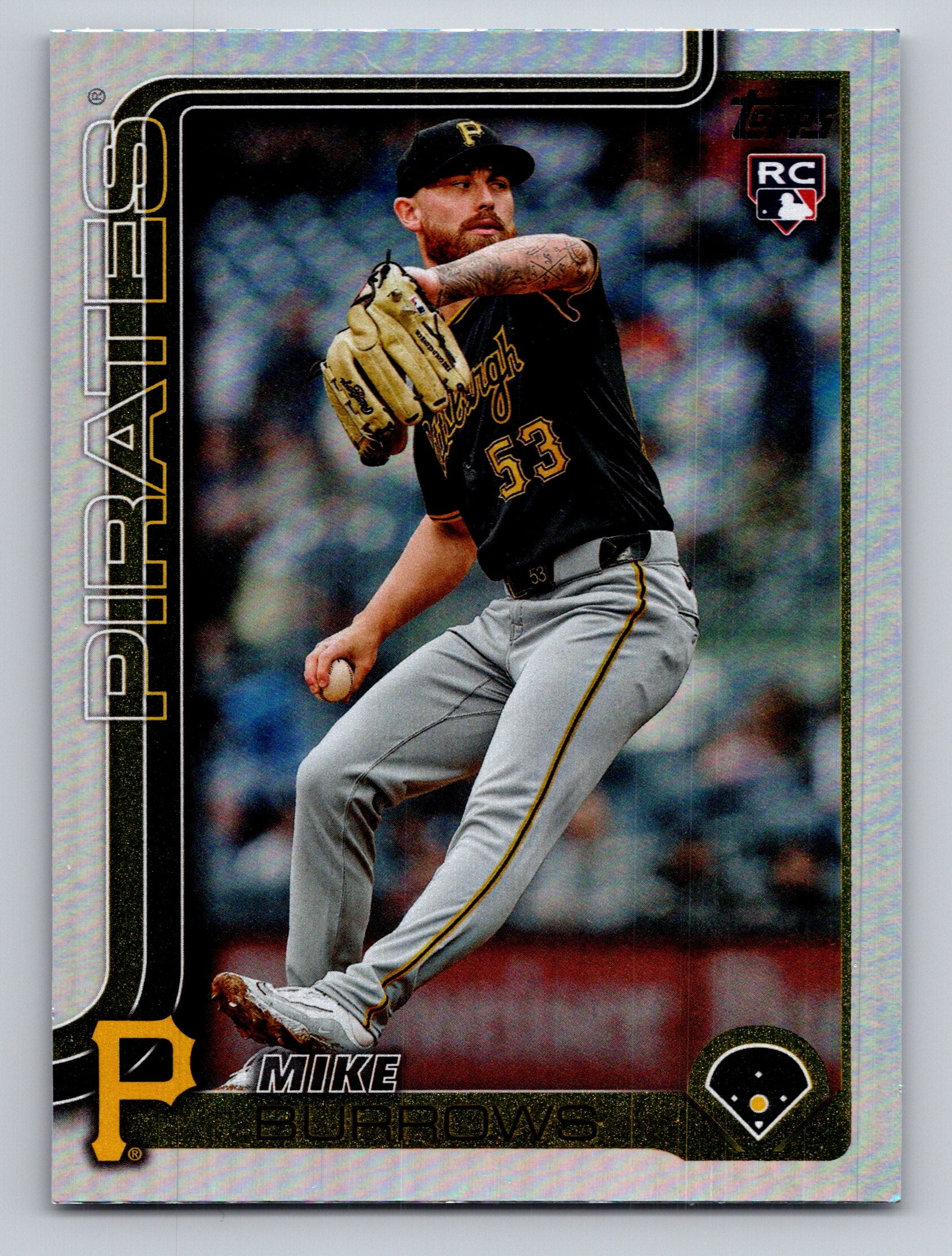 2025 Topps #615 Mike Burrows Rainbow Foil