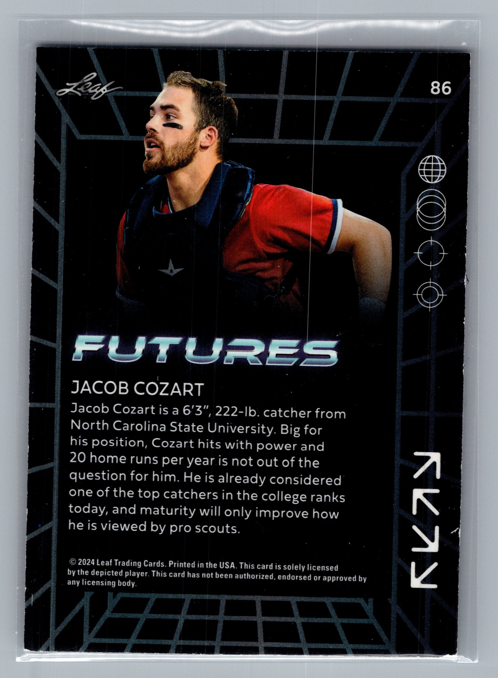 2024 Leaf Futures #86 Jacob Cozart Green #/99