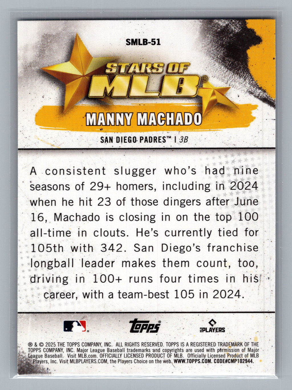 2025 Topps #SMLB-51 Manny Machado Stars of MLB
