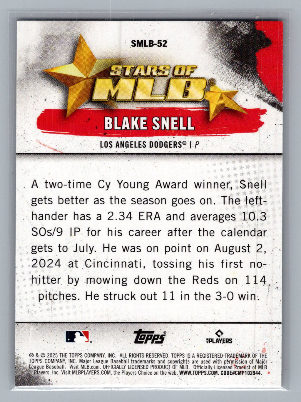 2025 Topps #SMLB-52 Blake Snell Stars of MLB