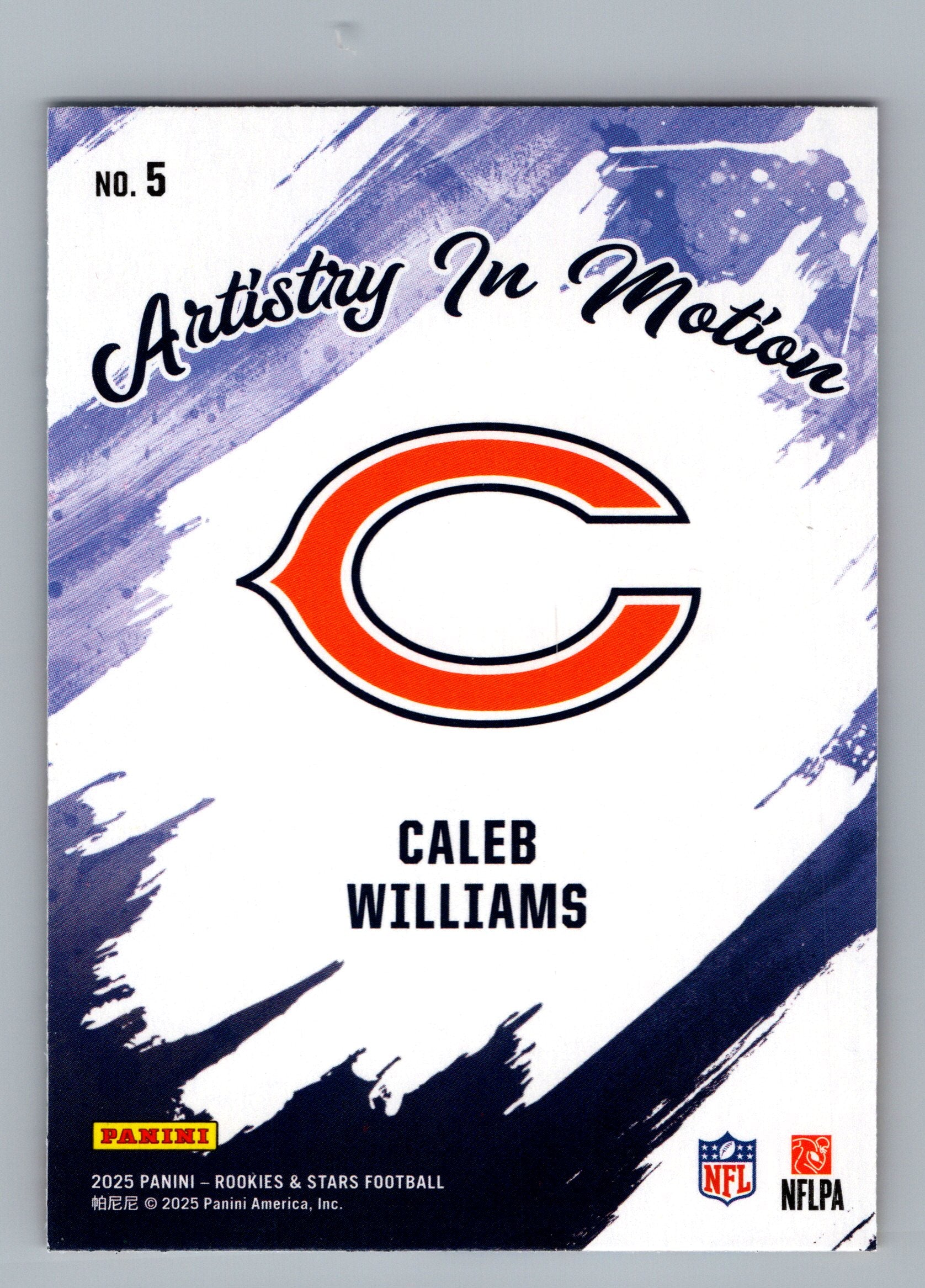 2025 Panini Rookies & Stars #5 Caleb Williams Artistry in Motion