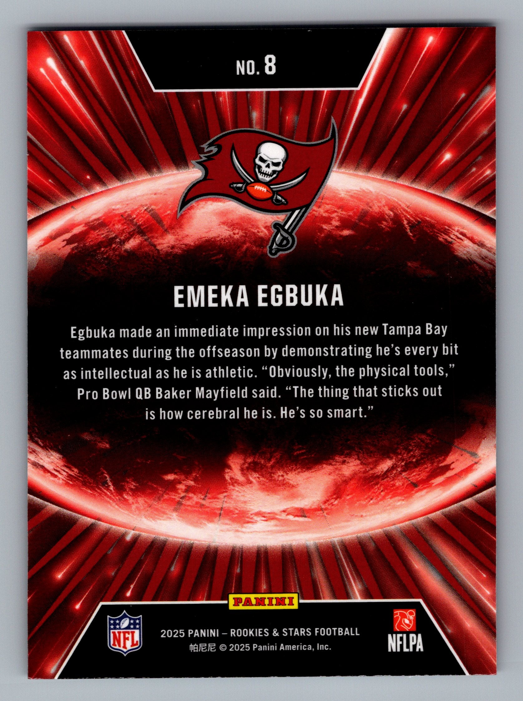 2025 Panini Rookies & Stars #8 Emeka Egbuka Stellar Rookies Silver