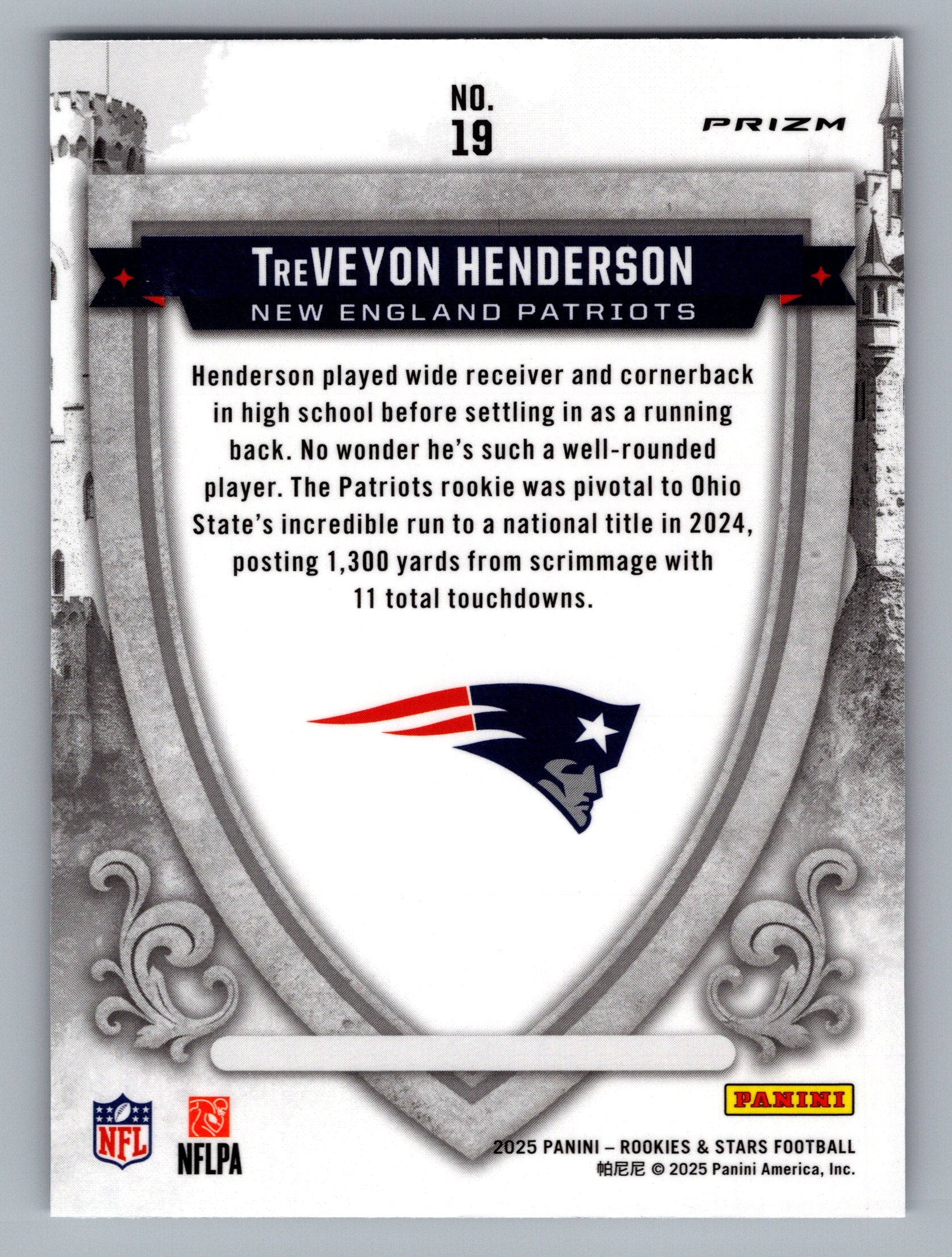 2025 Panini Rookies & Stars #19 TreVeyon Henderson Crusade Silver