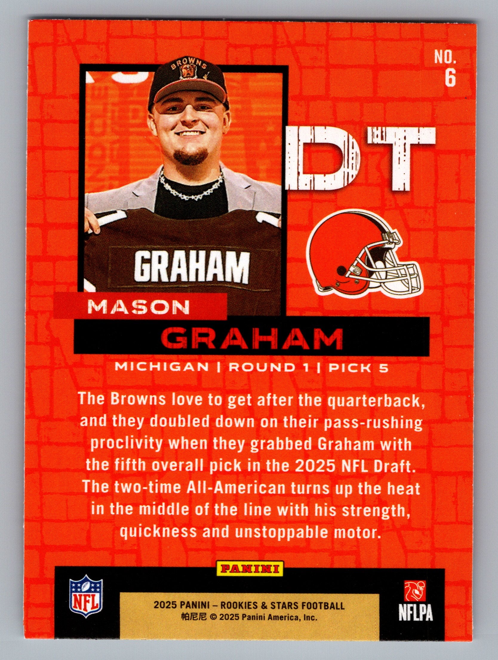 2025 Panini Rookies & Stars #6 Mason Graham Draft Class