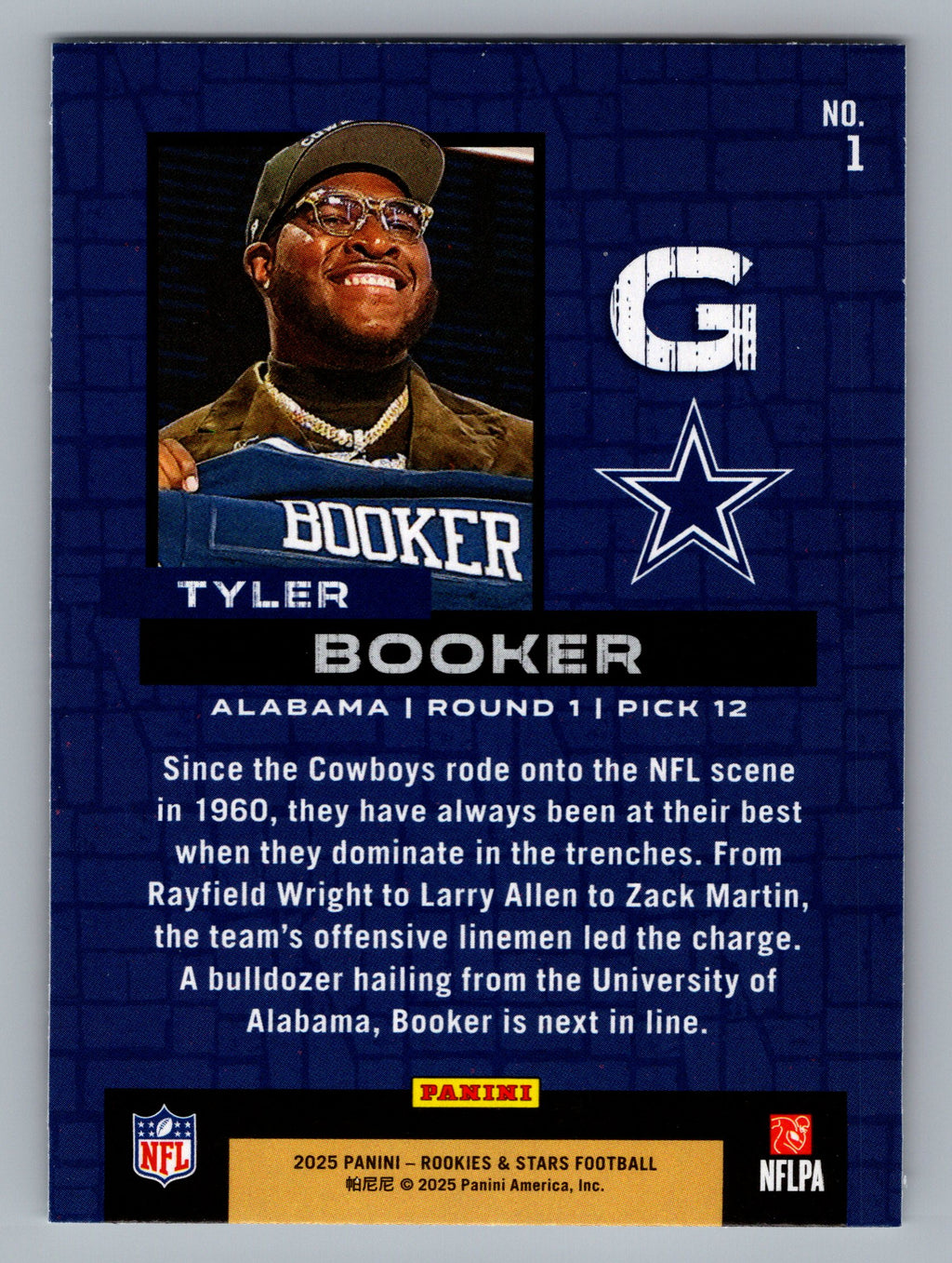 2025 Panini Rookies & Stars #1 Tyler Booker Draft Class
