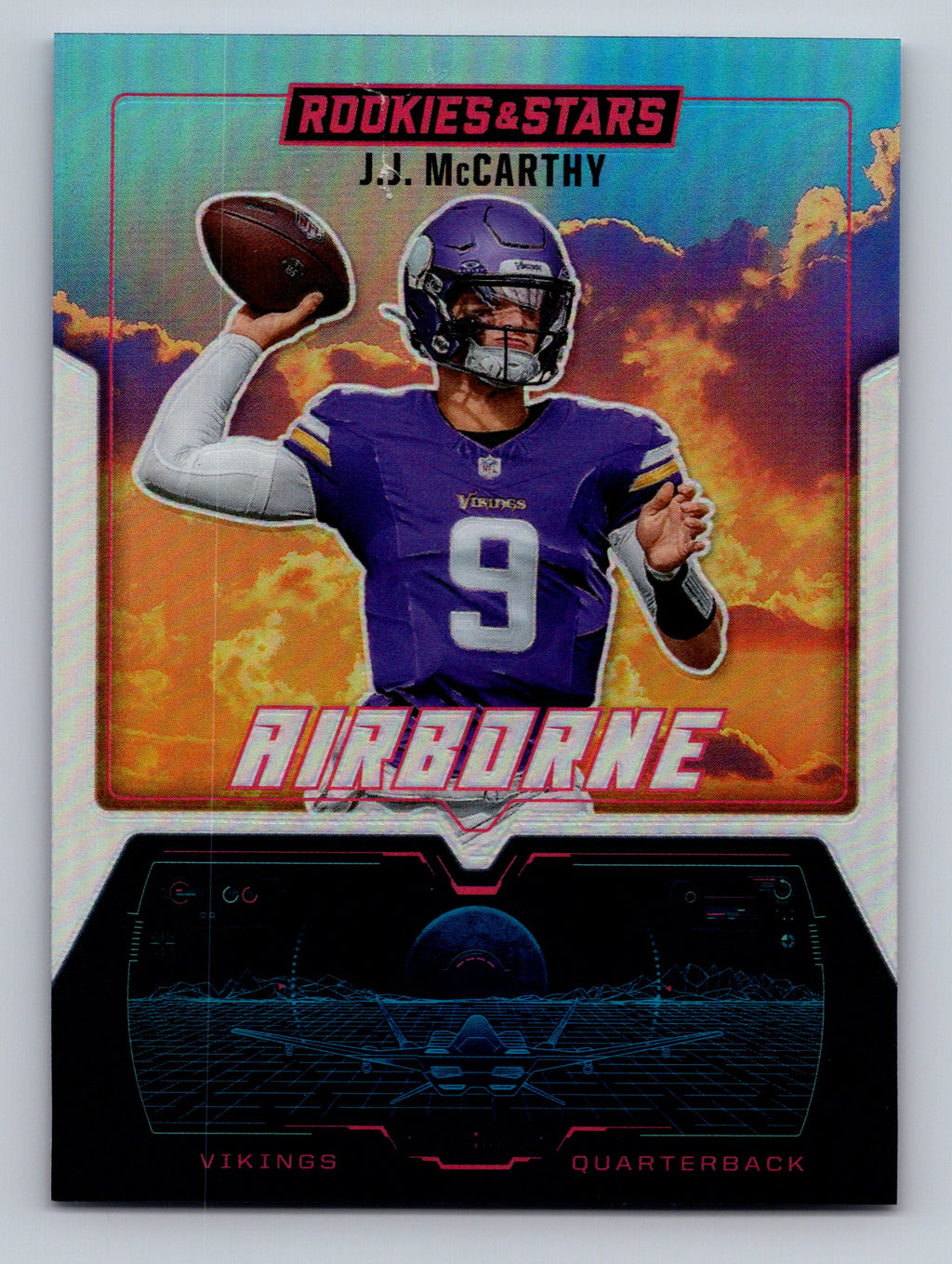 2025 Panini Rookies & Stars #9 J.J. McCarthy Airborne Silver