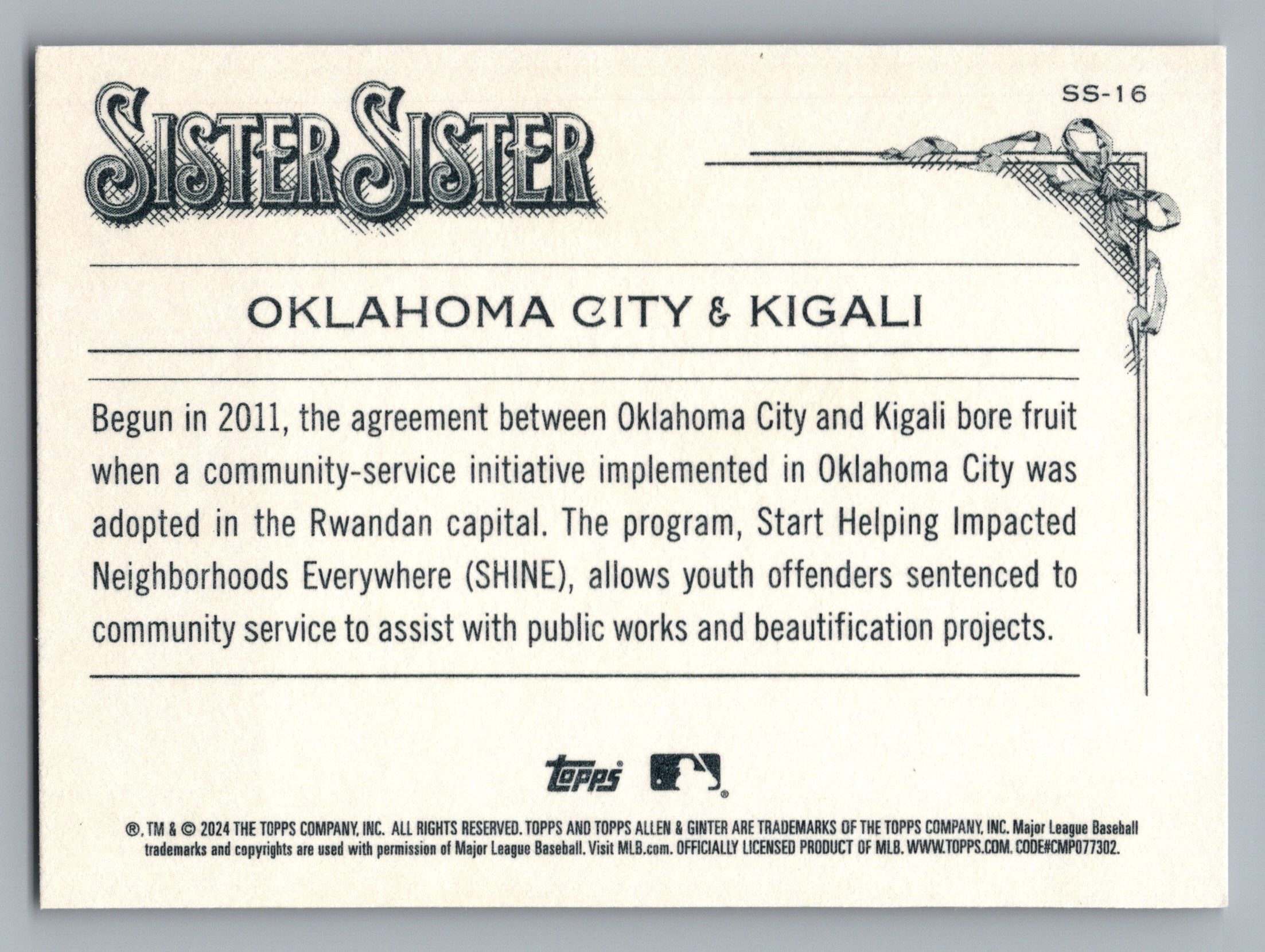 2024 Topps Allen & Ginter #SS-16 Oklahoma City / Kigali Sister Sister