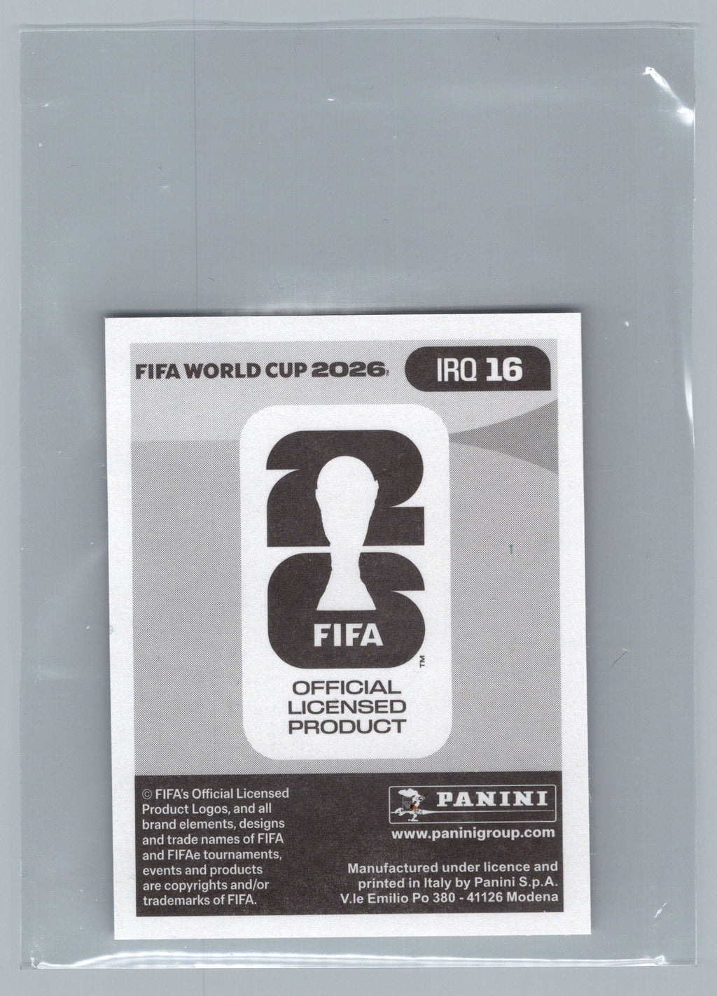 2026 Panini FIFA World Cup Stickers #IRQ16 Marko Farji