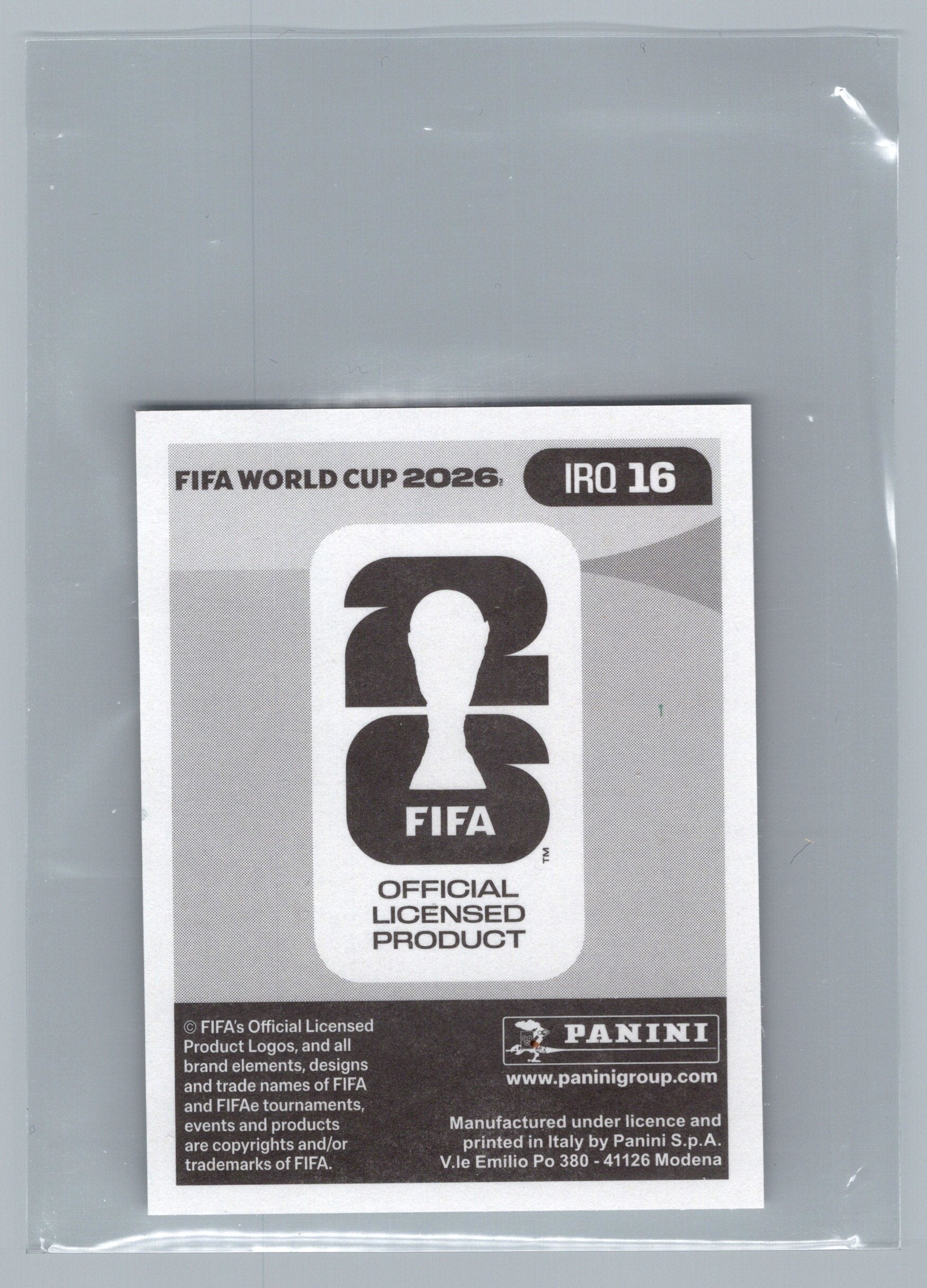 2026 Panini FIFA World Cup Stickers #IRQ16 Marko Farji