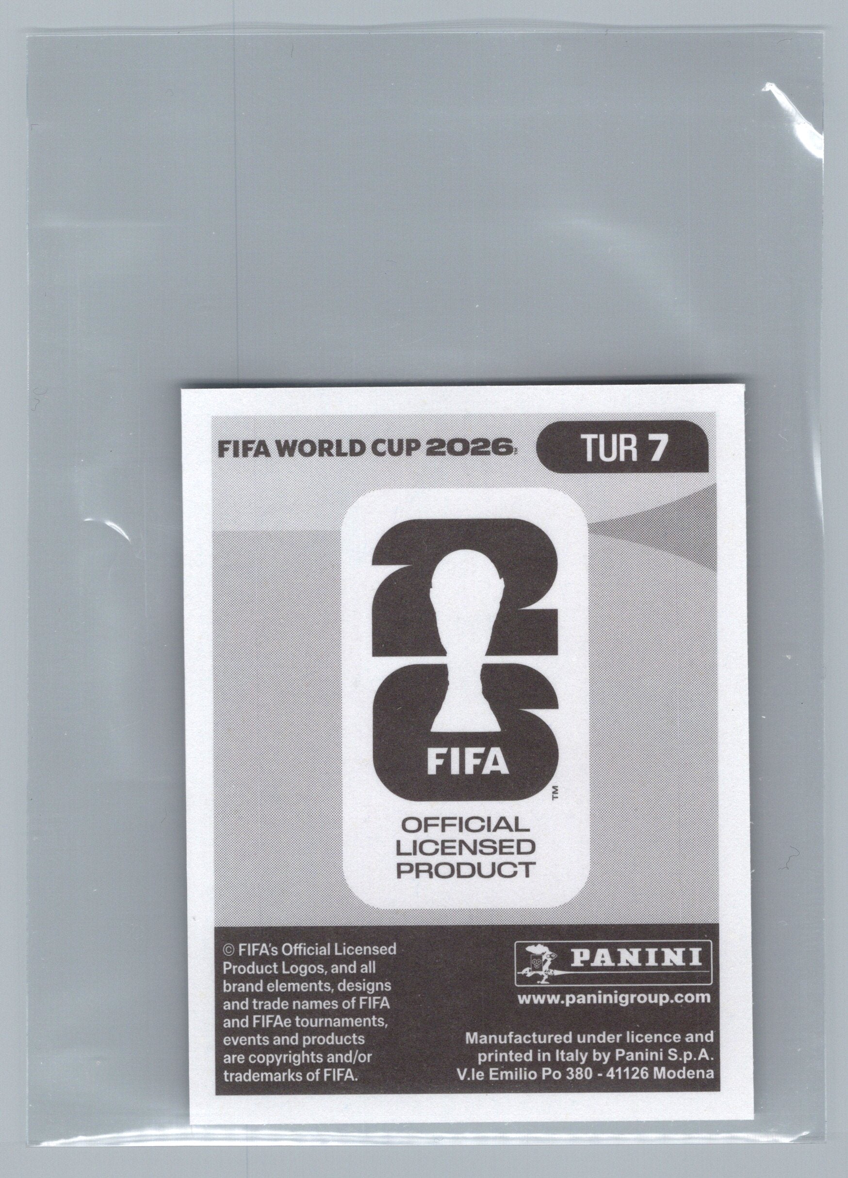 2026 Panini FIFA World Cup Stickers ("Printed in Italy" Back)* #TUR4 Zeki Celik