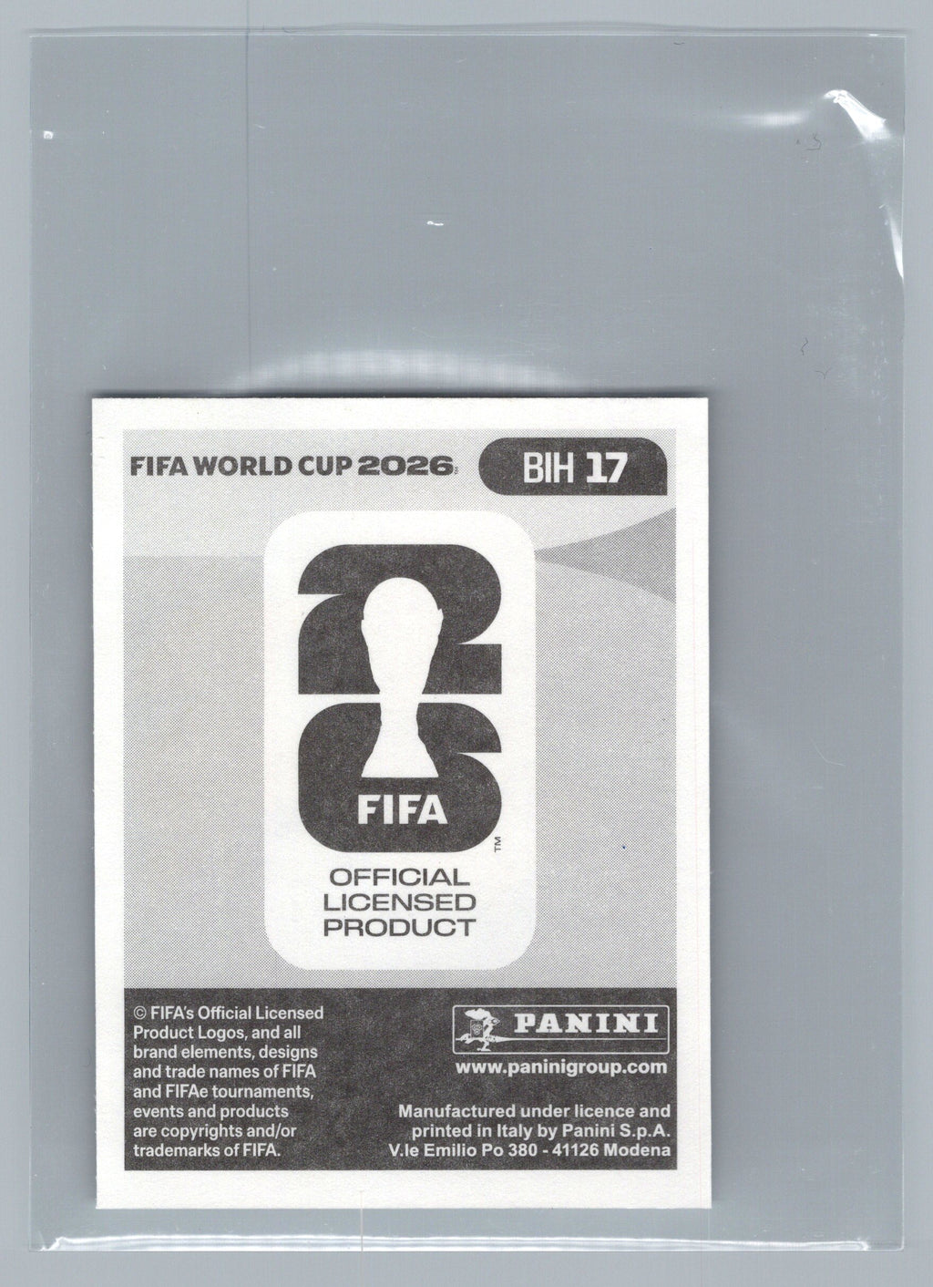 2026 Panini FIFA World Cup Stickers #BIH20 Haris Tabaković