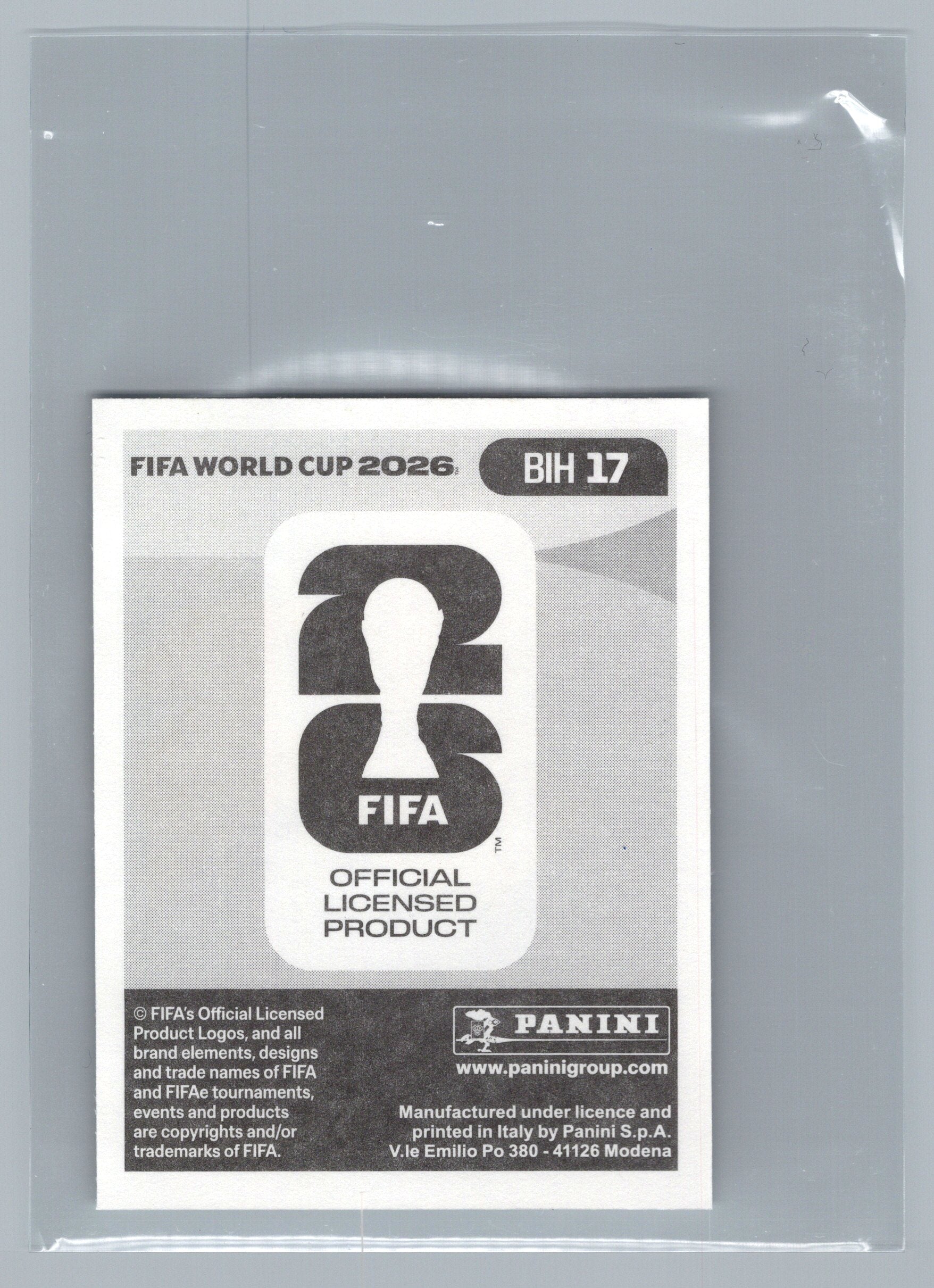 2026 Panini FIFA World Cup Stickers #BIH20 Haris Tabaković