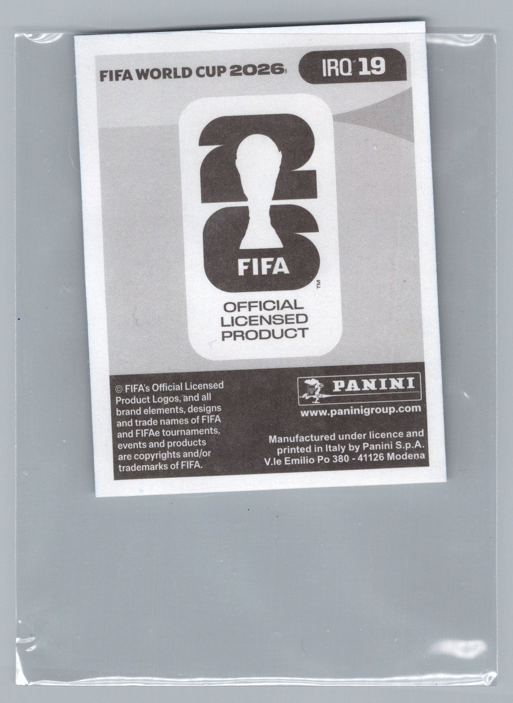 2026 Panini FIFA World Cup Stickers #IRQ19 Aymen Hussein