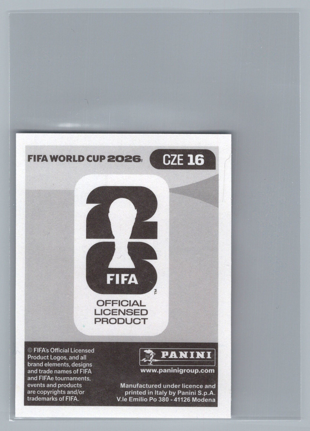 2026 Panini FIFA World Cup Stickers #CZE18 Vaclav Cerny