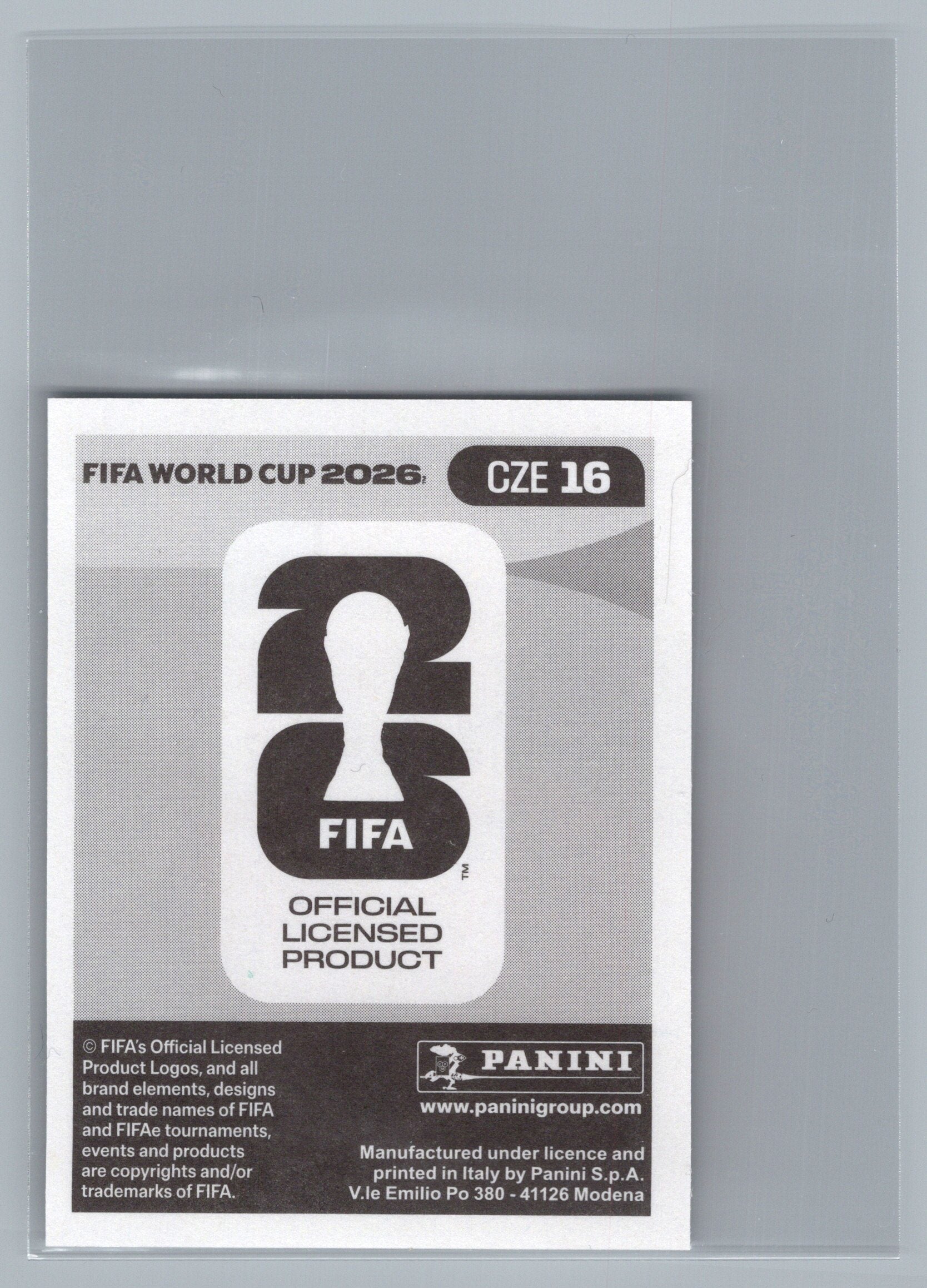 2026 Panini FIFA World Cup Stickers #CZE18 Vaclav Cerny