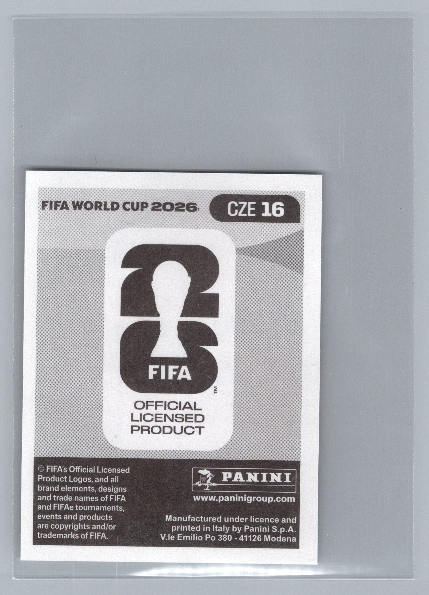 2026 Panini FIFA World Cup Stickers #CZE18 Vaclav Cerny