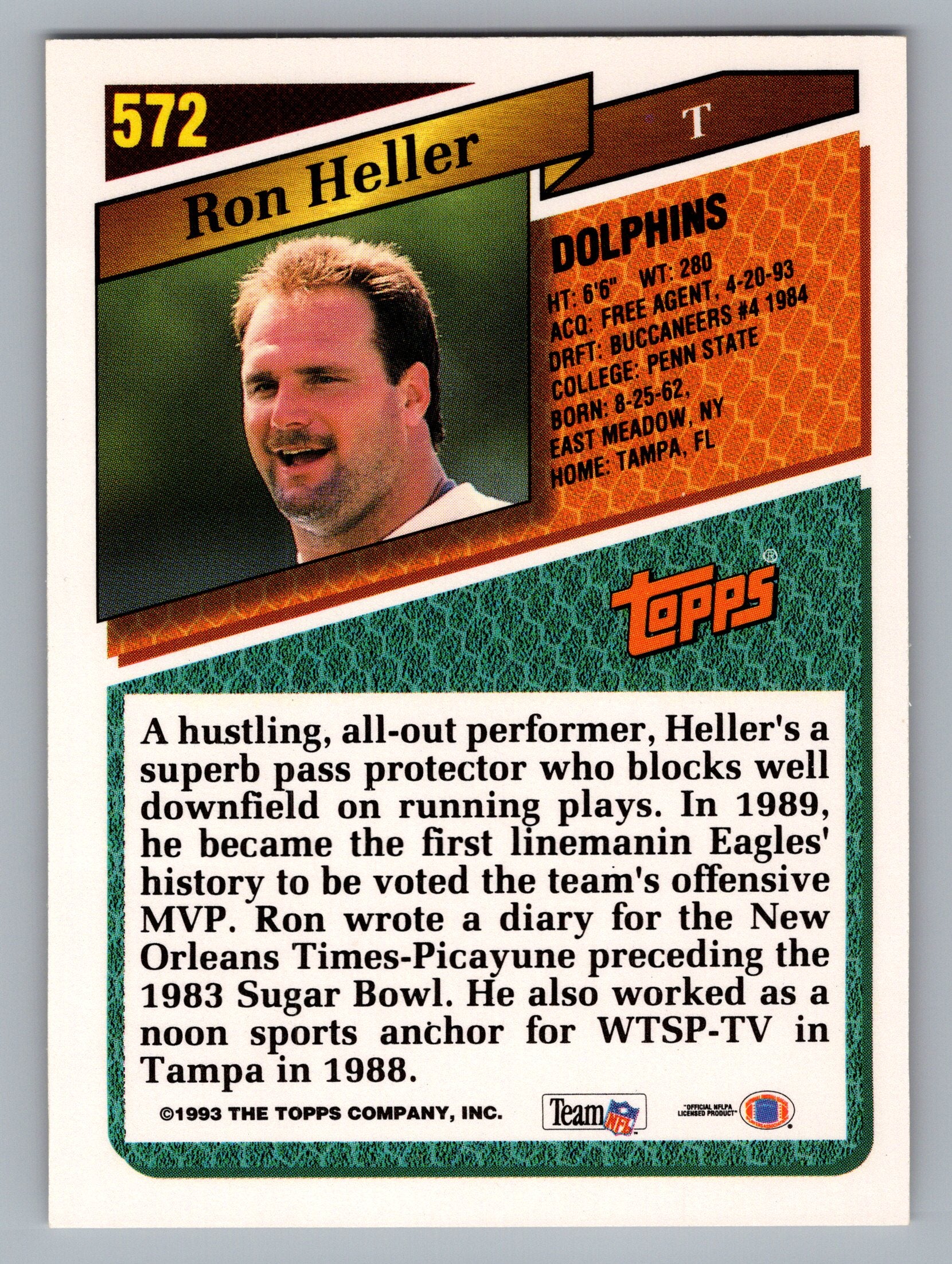 1993 Topps #572 Ron Heller