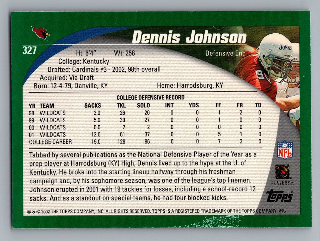 2002 Topps #327 Dennis Johnson