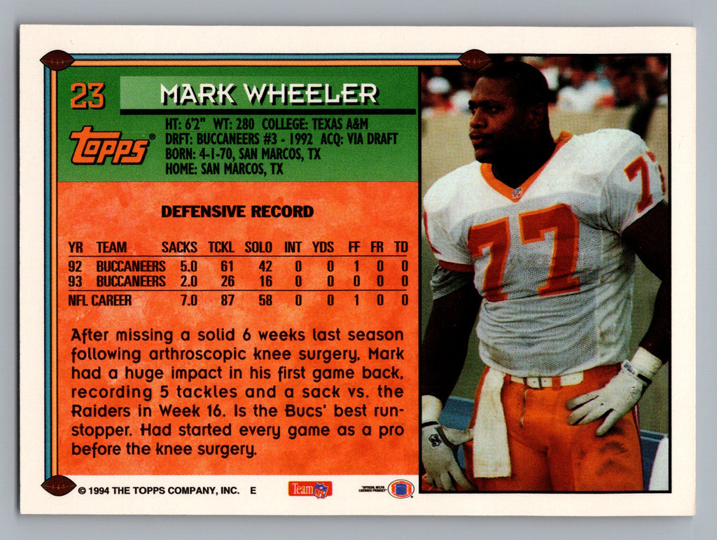 1994 Topps #23 Mark Wheeler