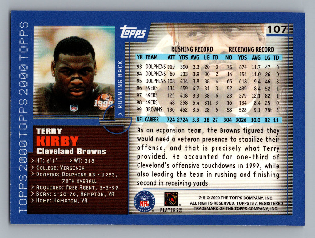 2000 Topps #107 Terry Kirby Topps Collection