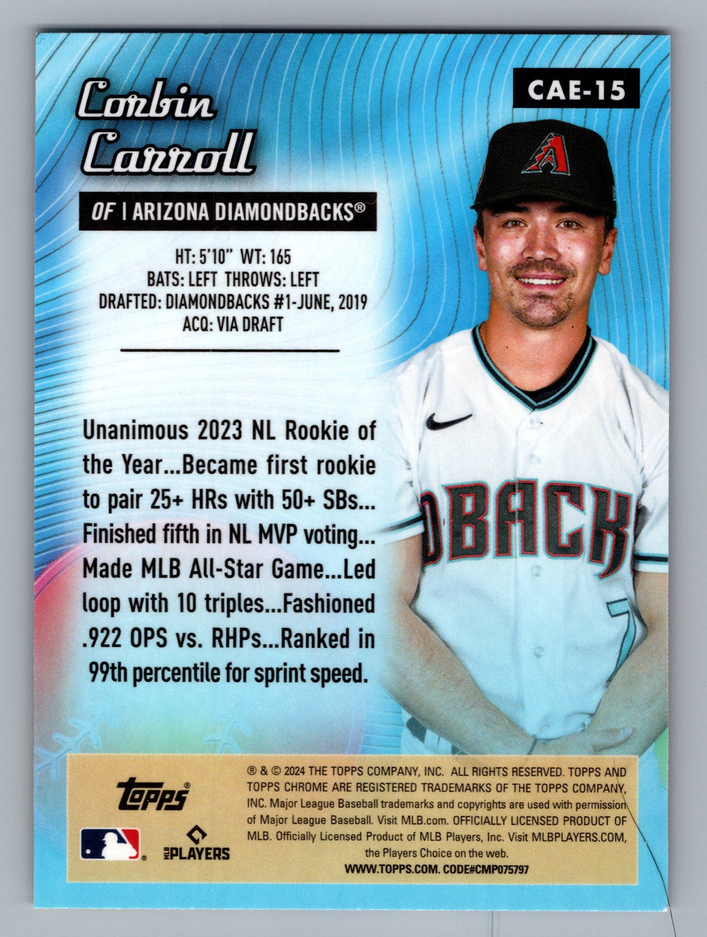 2024 Topps Chrome #CAE-15 Corbin Carroll Chrome All-Etch