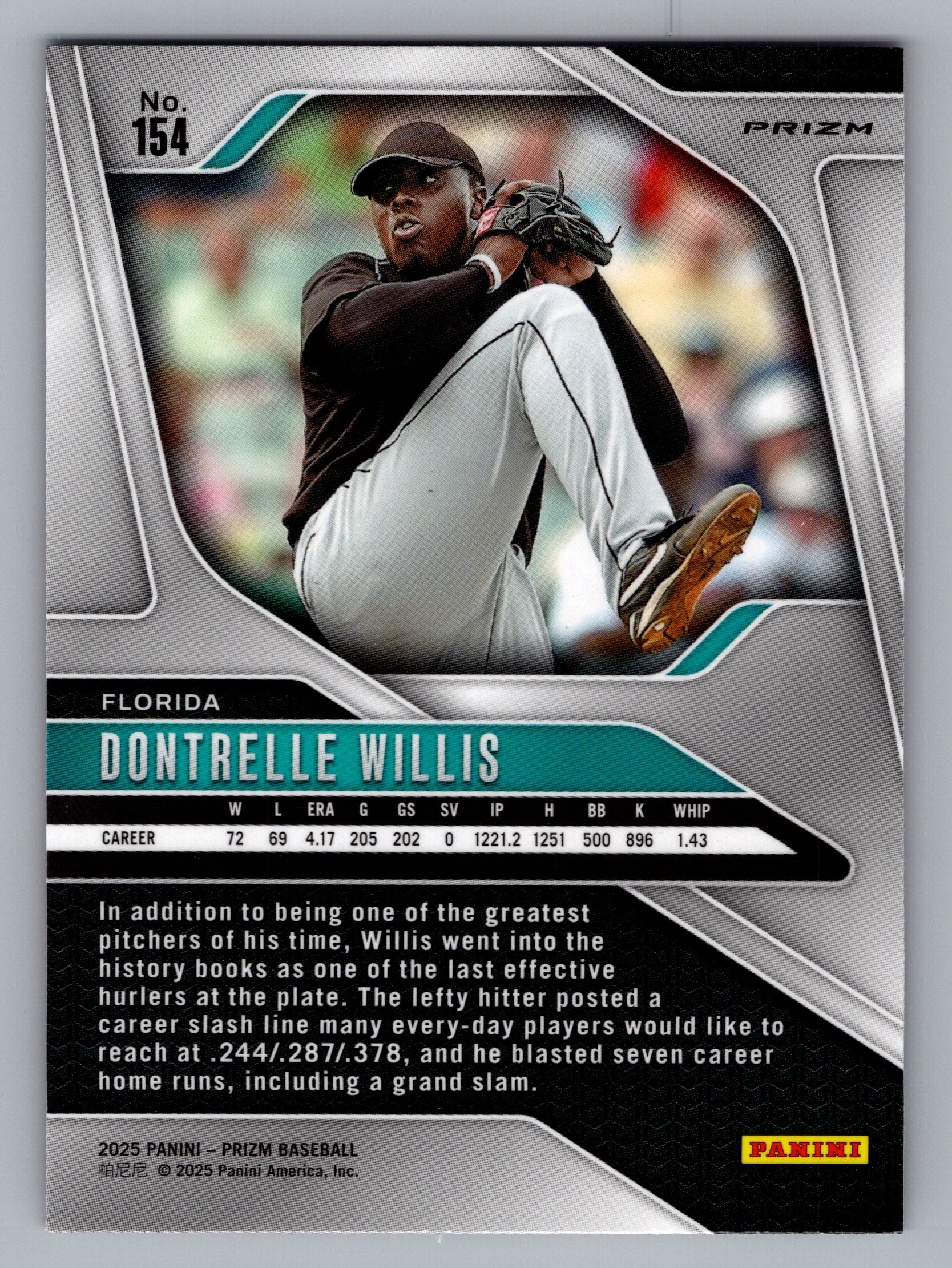2025 Panini Prizm #154 Dontrelle Willis Pink Ice Prizms