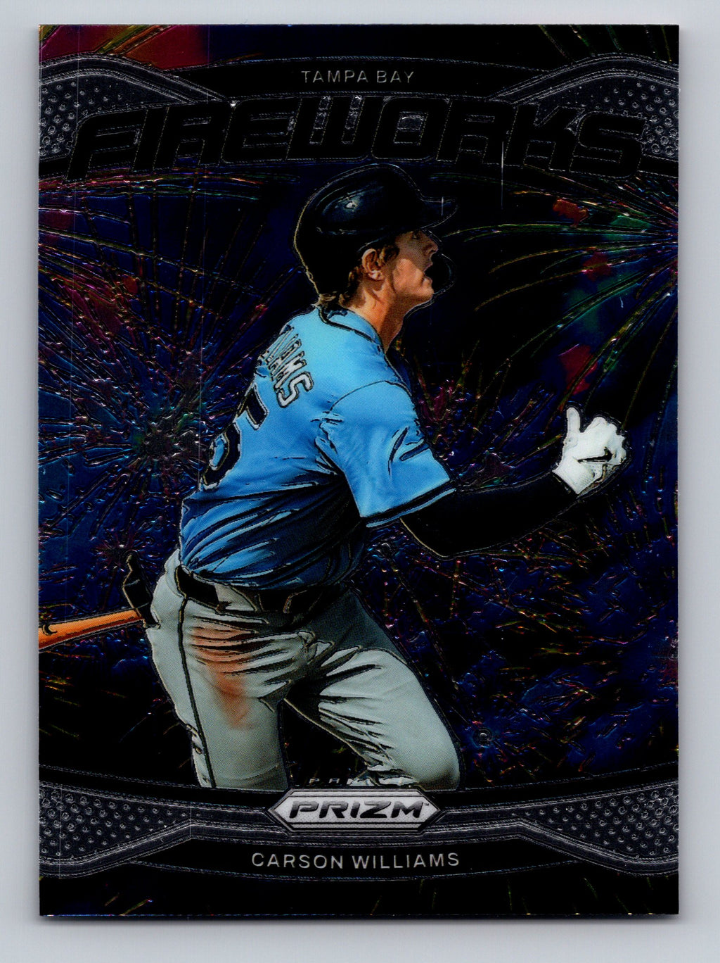 2025 Panini Prizm #17 Carson Williams Fireworks