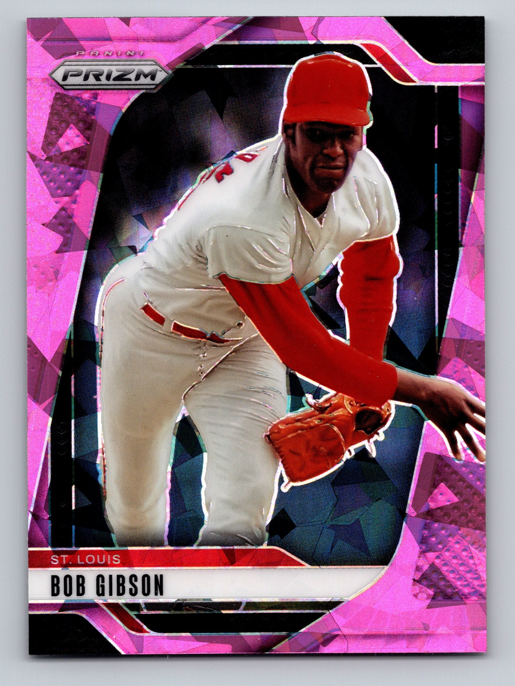 2025 Panini Prizm #239 Bob Gibson Pink Ice Prizms